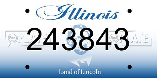 243843 Illinois License Plate