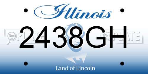 2438GH Illinois License Plate