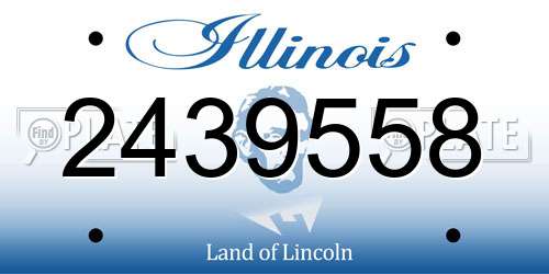 2439558 Illinois License Plate