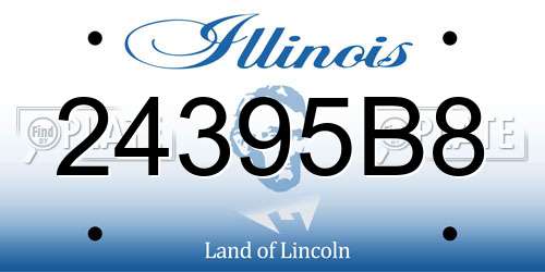24395B8 Illinois License Plate