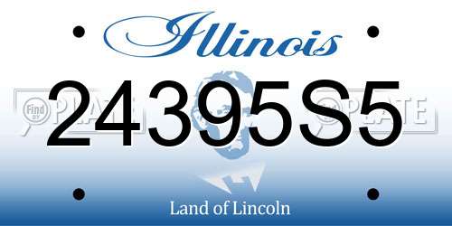 24395S5 Illinois License Plate