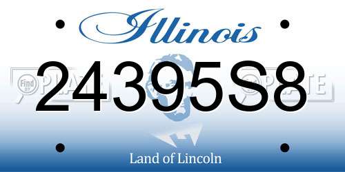 24395S8 Illinois License Plate