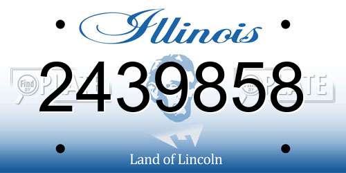 2439858 Illinois License Plate