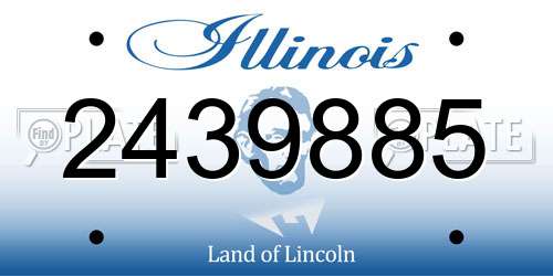 2439885 Illinois License Plate