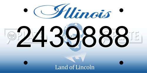 2439888 Illinois License Plate
