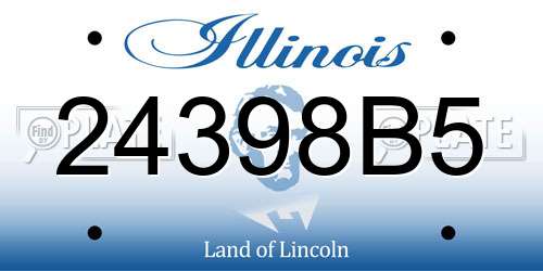 24398B5 Illinois License Plate