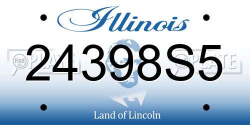24398S5 Illinois License Plate