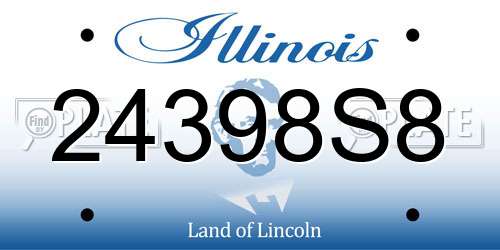 24398S8 Illinois License Plate