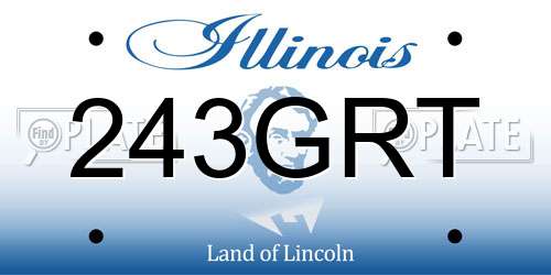 243GRT Illinois License Plate
