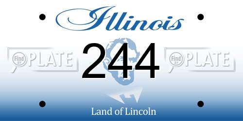 244 Illinois License Plate