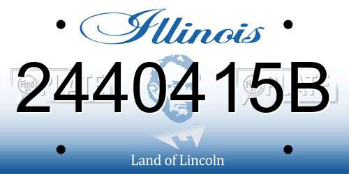 2440415B Illinois License Plate