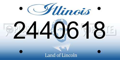 2440618 Illinois License Plate