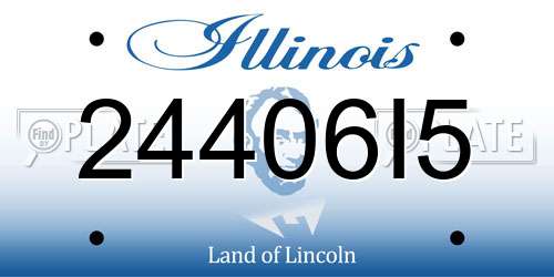 24406I5 Illinois License Plate
