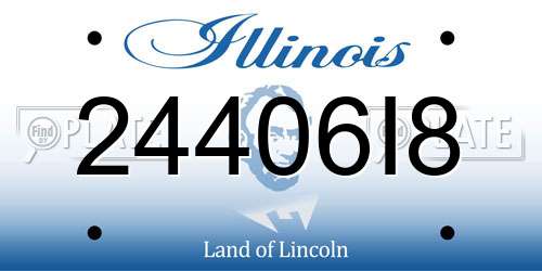 24406I8 Illinois License Plate
