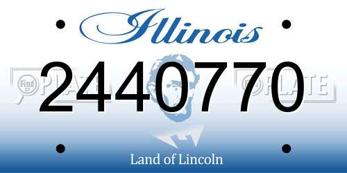2440770 Illinois License Plate
