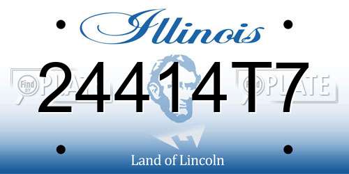 24414T7 Illinois License Plate
