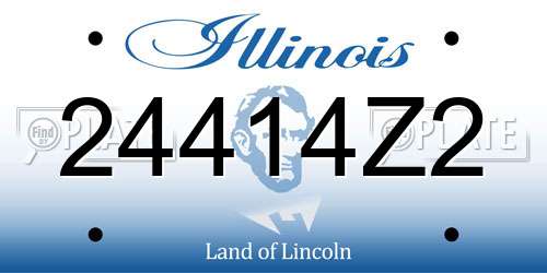 24414Z2 Illinois License Plate