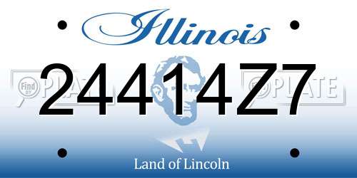 24414Z7 Illinois License Plate