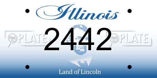 2442 Illinois License Plate