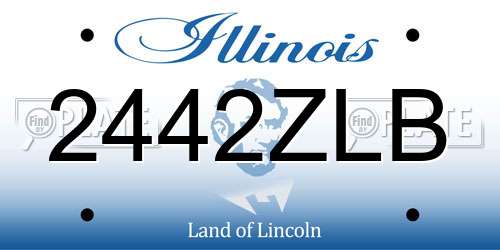2442ZLB Illinois License Plate