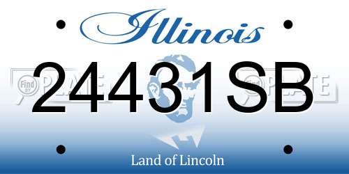 24431SB Illinois License Plate