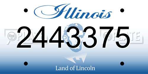 2443375 Illinois License Plate