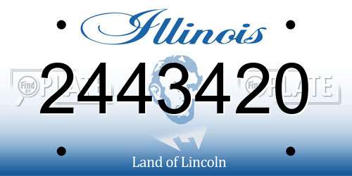 2443420 Illinois License Plate