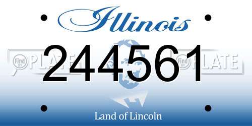 244561 Illinois License Plate