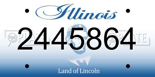 2445864 Illinois License Plate