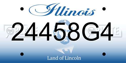 24458G4 Illinois License Plate