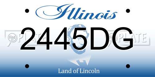 2445DG Illinois License Plate