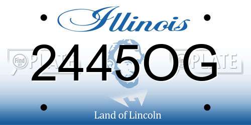 2445OG Illinois License Plate