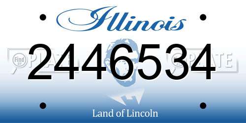 2446534 Illinois License Plate