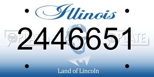 2446651 Illinois License Plate