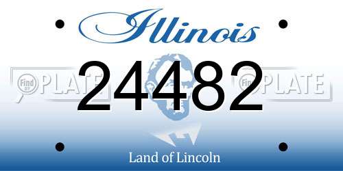 24482 Illinois License Plate