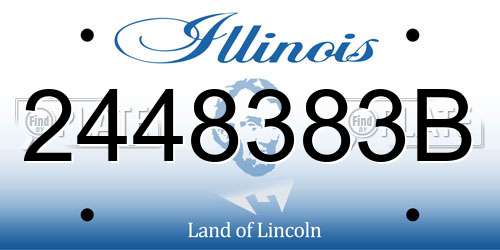 2448383B Illinois License Plate