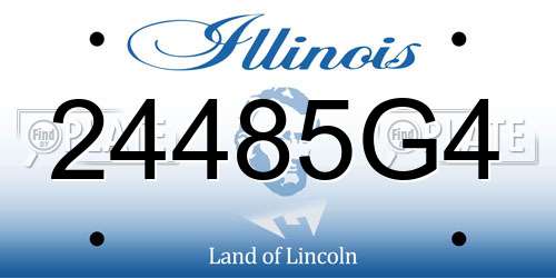 24485G4 Illinois License Plate