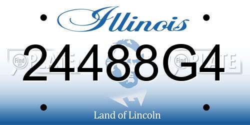 24488G4 Illinois License Plate