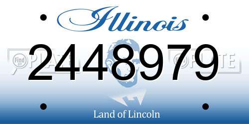 2448979 Illinois License Plate
