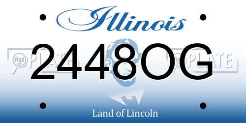 2448OG Illinois License Plate
