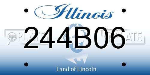 244B06 Illinois License Plate