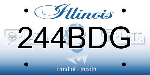 244BDG Illinois License Plate