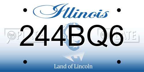 244BQ6 Illinois License Plate
