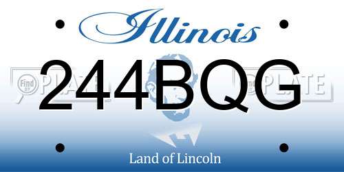 244BQG Illinois License Plate