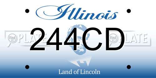 244CD Illinois License Plate