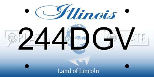 244DGV Illinois License Plate