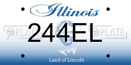 244EL Illinois License Plate
