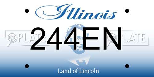 244EN Illinois License Plate