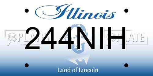 244NIH Illinois License Plate
