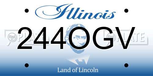 244OGV Illinois License Plate